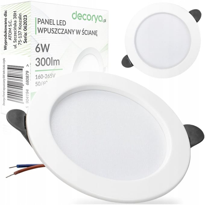 LED Plafond Inbouw 6W Warm Wit 3000K - Ø 9.5 cm