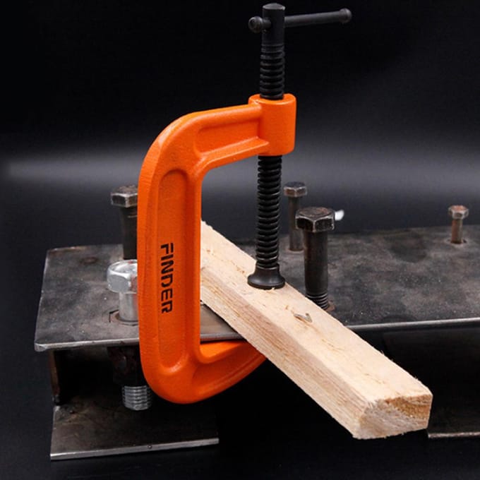 Premium Zware Verdikte G-Type Handklem met Koolstofstalen Stang(1 inch)