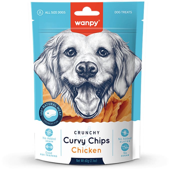 Wanpy - Curvy Chips - Kip - hondensnack
