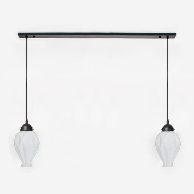 2 x Chicago lampen aan plafondbalk Moonlight - Art Deco Trade