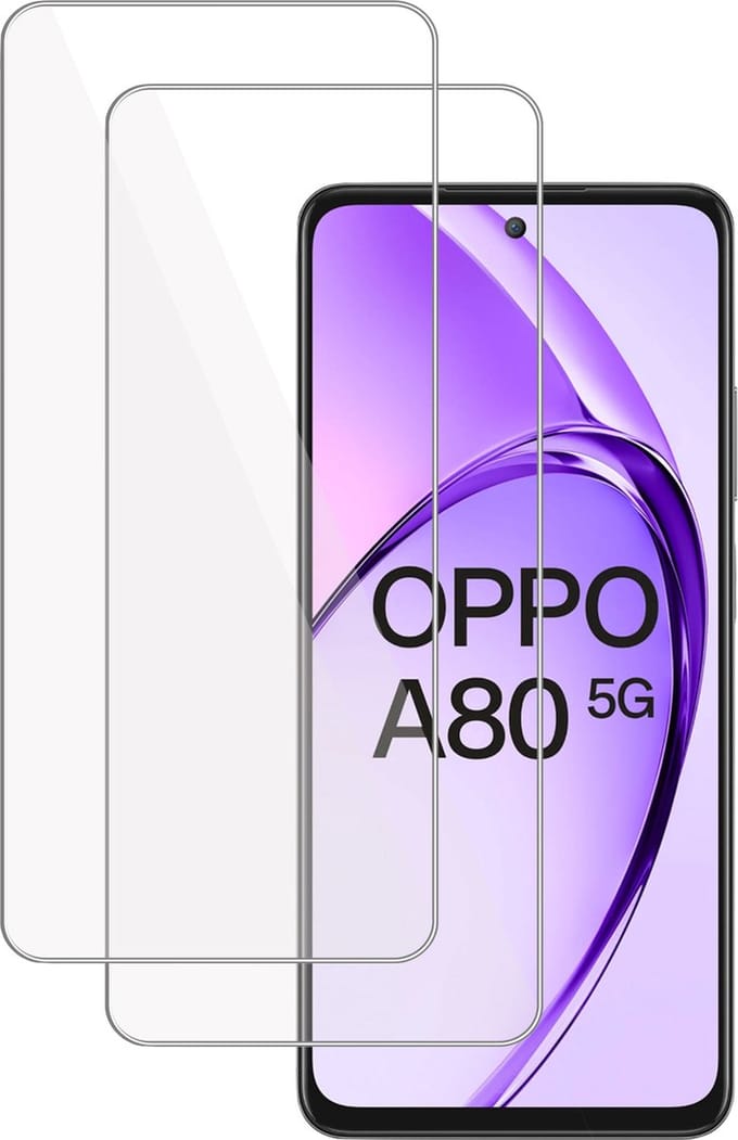 2x Screenprotector geschikt voor OPPO A80 Screenprotector – Gehard Glas - Proteqt+
