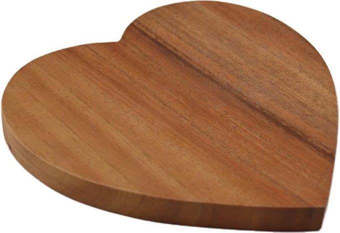 Floz onderzetter hart - houten hart - houten hartvorm - 20 cm - fairtrade