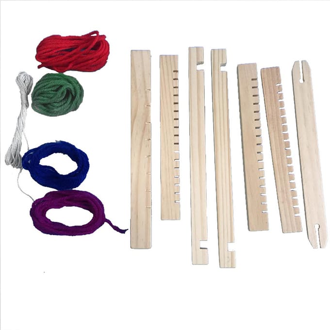 DIY Hand Breimachine Houten Weefgetouw Speelgoed Kinderen Weefmachine Educatief Speelgoed beige