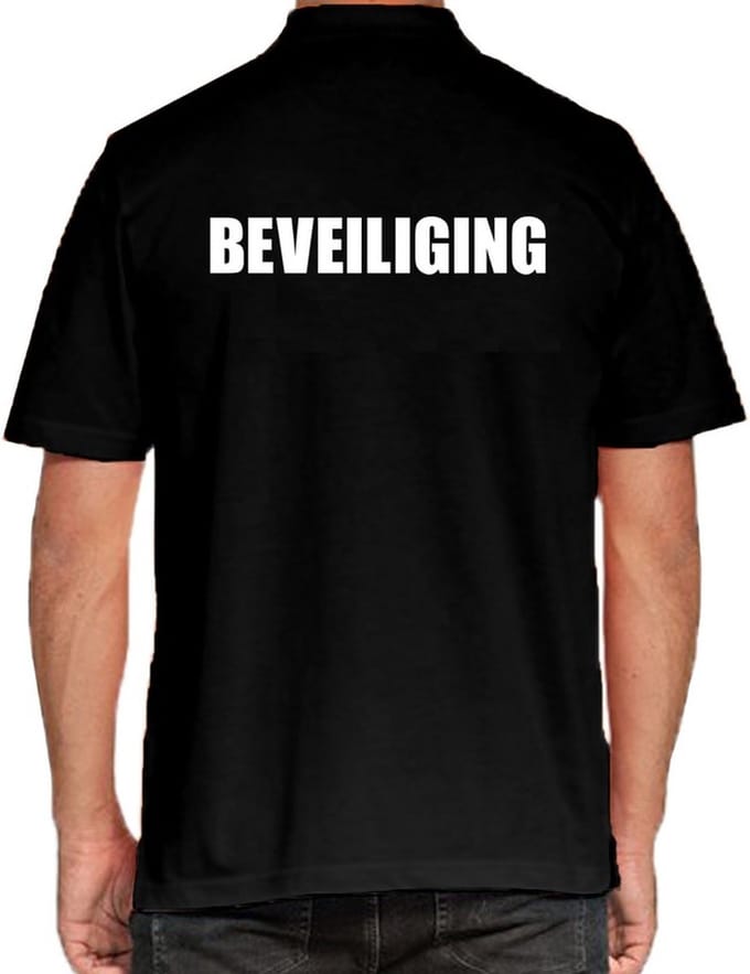 Beveiliging poloshirt zwart voor heren - security polo t-shirt M