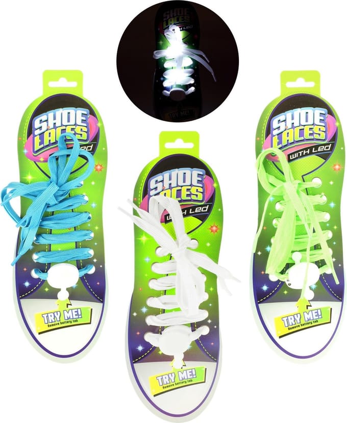Toi-toys Schoenveters Met Led Licht Blauw