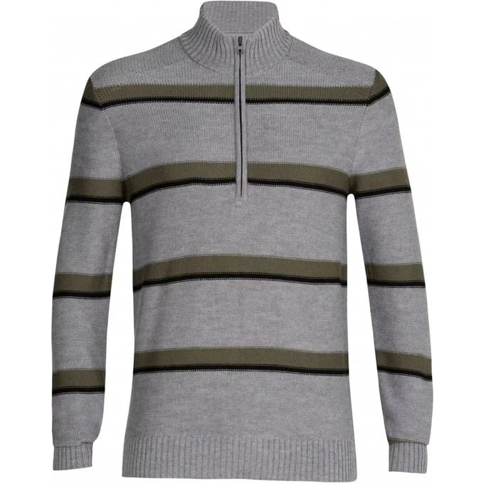 Icebreaker Waypoint Merino Half Rits Trui Grijs L Man