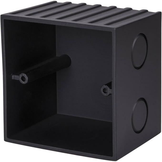 SLV Mobala inbouwdoos, breedte 8 cm, zwart, kunststof