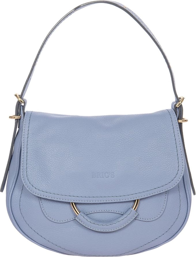 BRIC'S Leren Schoudertas Gondola Stella Bag Violet Lichtblauw