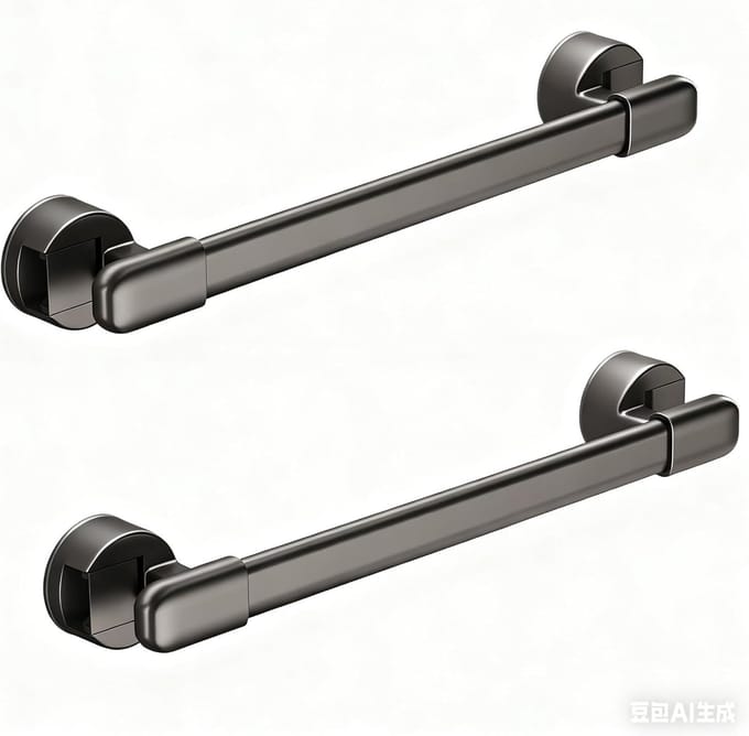 Zuignap Greep - Douche Steun - Veilige Badkamer - Gereedschapsvrij Montage - 30cm Lengte - Grijs