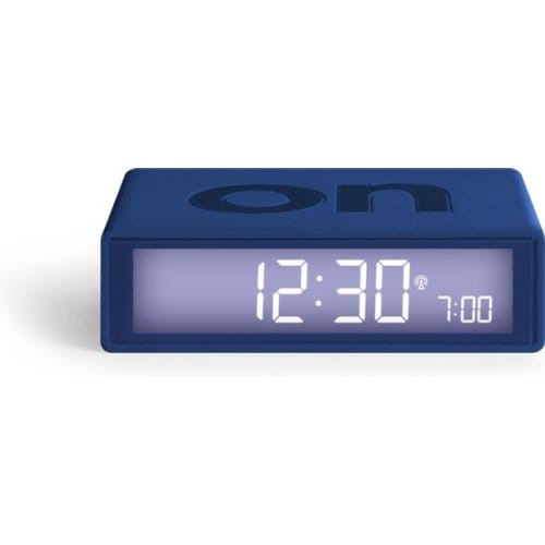 Lexon flip mini alarmklok, donker blauw