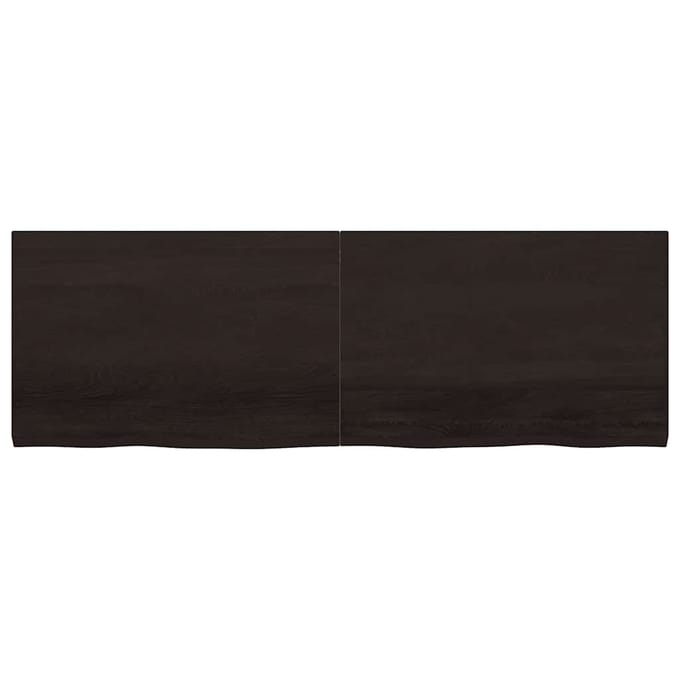 vidaXL - Tafelblad - 180x60x(2-4)cm - behandeld - eikenhout - donkerbruin