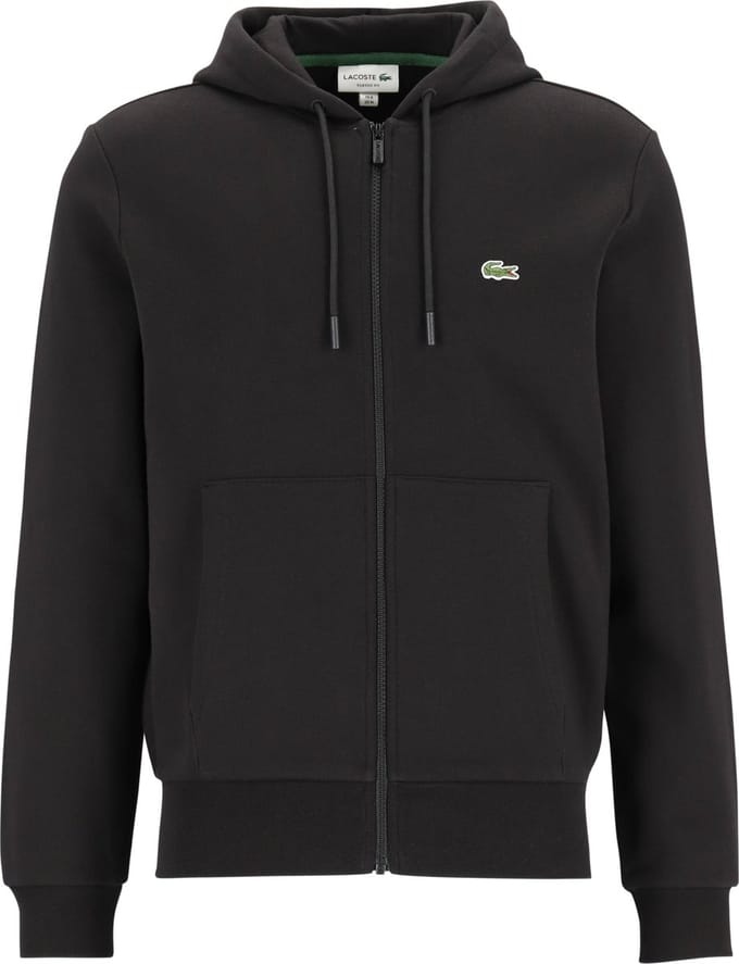 Lacoste heren hoodie sweatsvest - met rits - zwart