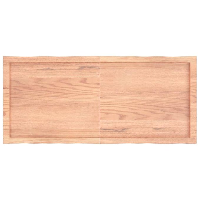 vidaXL Tafelblad natuurlijke rand 120x50x(2-6)cm eikenhout lichtbruin