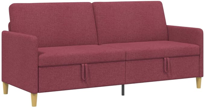 vidaXL - Sofa - met - Opbergruimte - Wijnrood - 192 - x - 78 - x - 87 - cm - Polyester