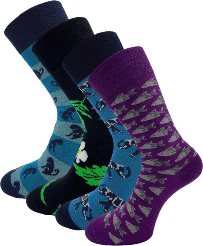4 paar SQOTTON - Naadloze sokken - Tropical - Maat 41-46