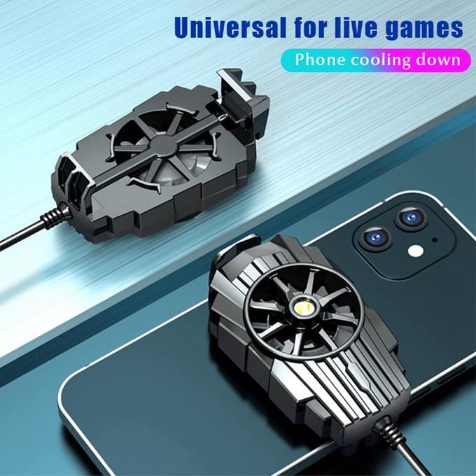 Mobiele Telefoon Koeler Koelventilator Gamepad Houder Beugel Ventilator Radiator zwart