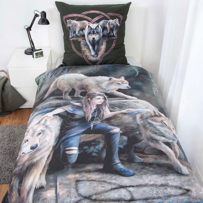 Anne Stokes - Gothic Beddengoed - Wölfe - voor Geen - meerkleurig