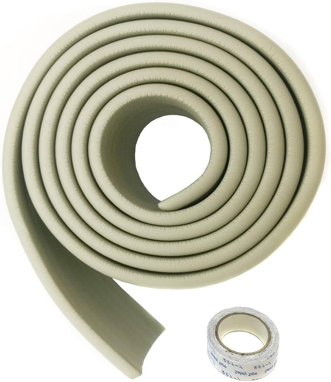 Veiligheidsbuffer 2Mx80mm Schokbescherming Schuim Kussen Grijs - Ideaal voor Meubelbescherming en Valpreventie