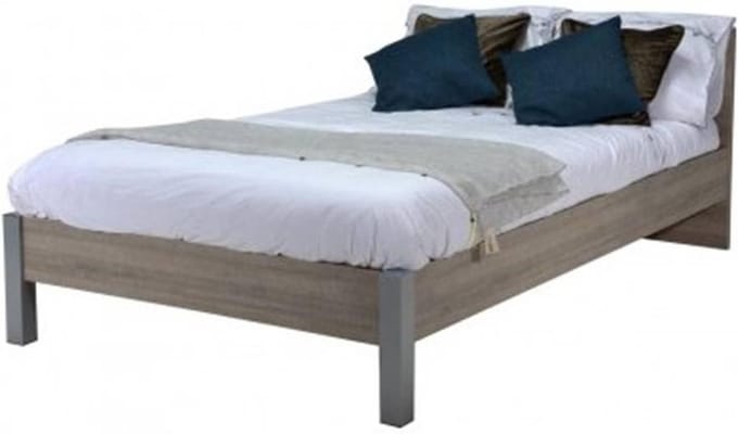 Bedframe 120X210 cm - Donker Grijs Hout - Best