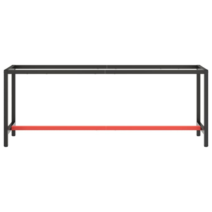 vidaXL - Werkbankframe - 210x50x79 - cm - metaal - matzwart - en - matrood