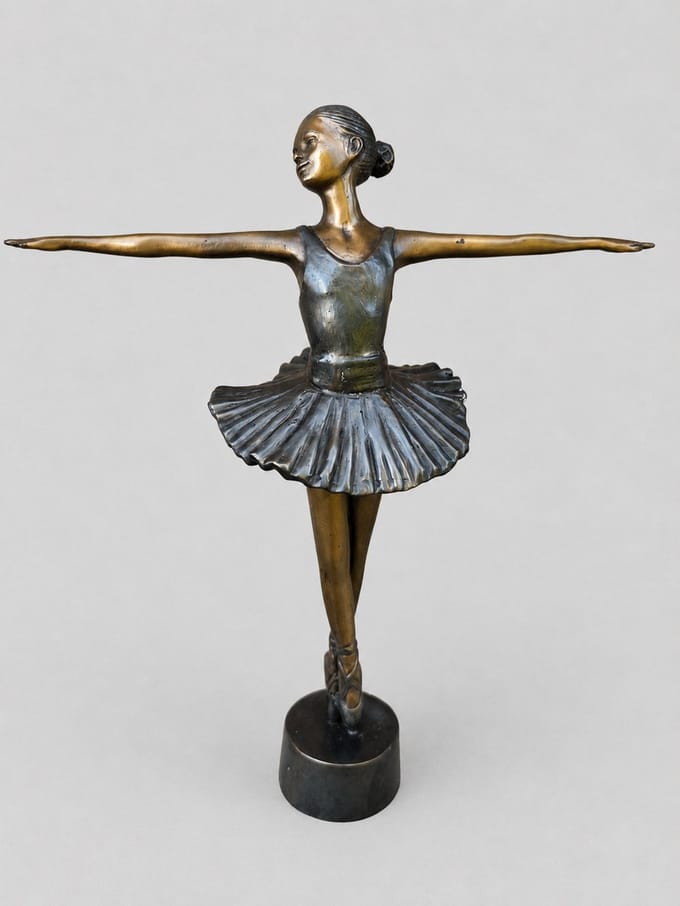 Ballerina / bronzen beeld