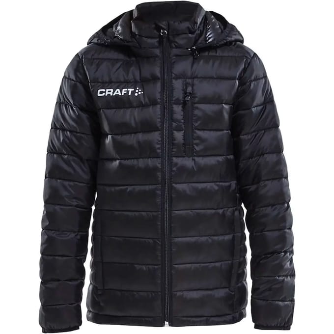 Craft Isolate Donsjas Met Kap Kinderen - Zwart | Maat: 146/152