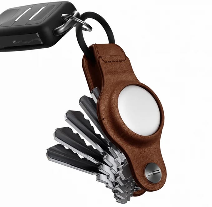 KeySmart Air Compact Genuine Leather Key Holder