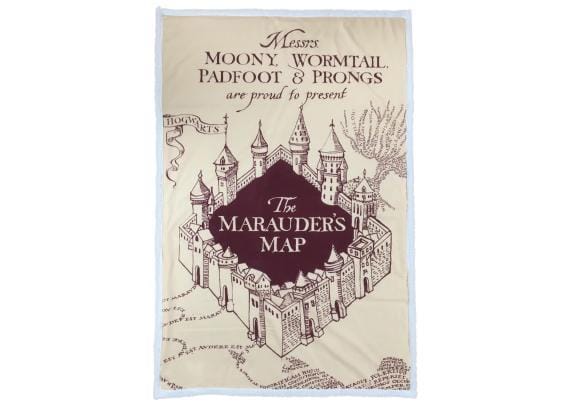Harry Potter stroperkaart fleeceplaid 100x150cm Fleece dekentjes