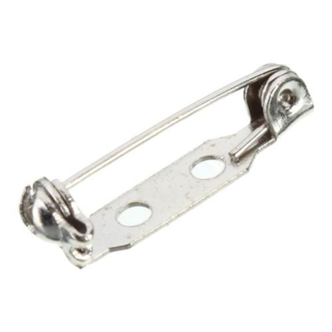 100 stuks broche-achterkanten, veiligheidsspelden, badgebevestigingen voor sieraden 25mm white