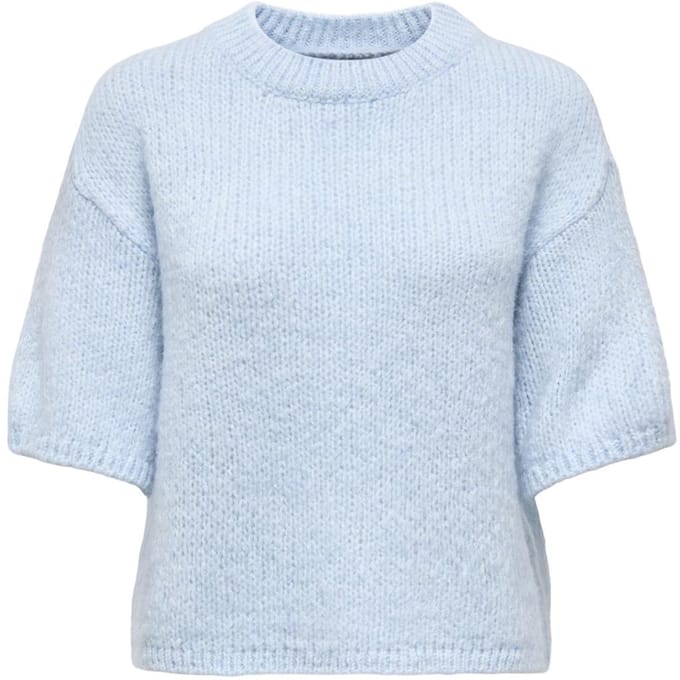 Jacqueline de Yong Trui Jdylinea S/s Pullover O-neck Knt 15367237 Cashmere Blue Dames Maat - L