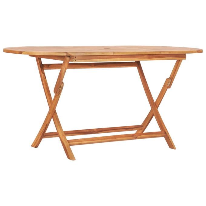 vidaXL - Tuintafel - inklapbaar - 160x80x75 - cm - massief - teakhout