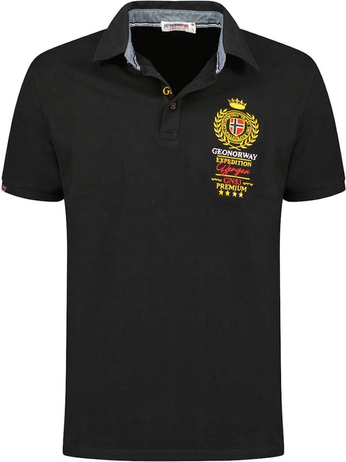 Geographical Norway Heren Expedition Polo Kauri Zwart - S