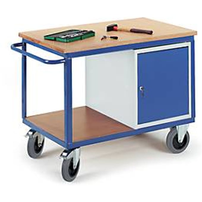 Montagewagen met kast - L 1150 x B 700 mm
