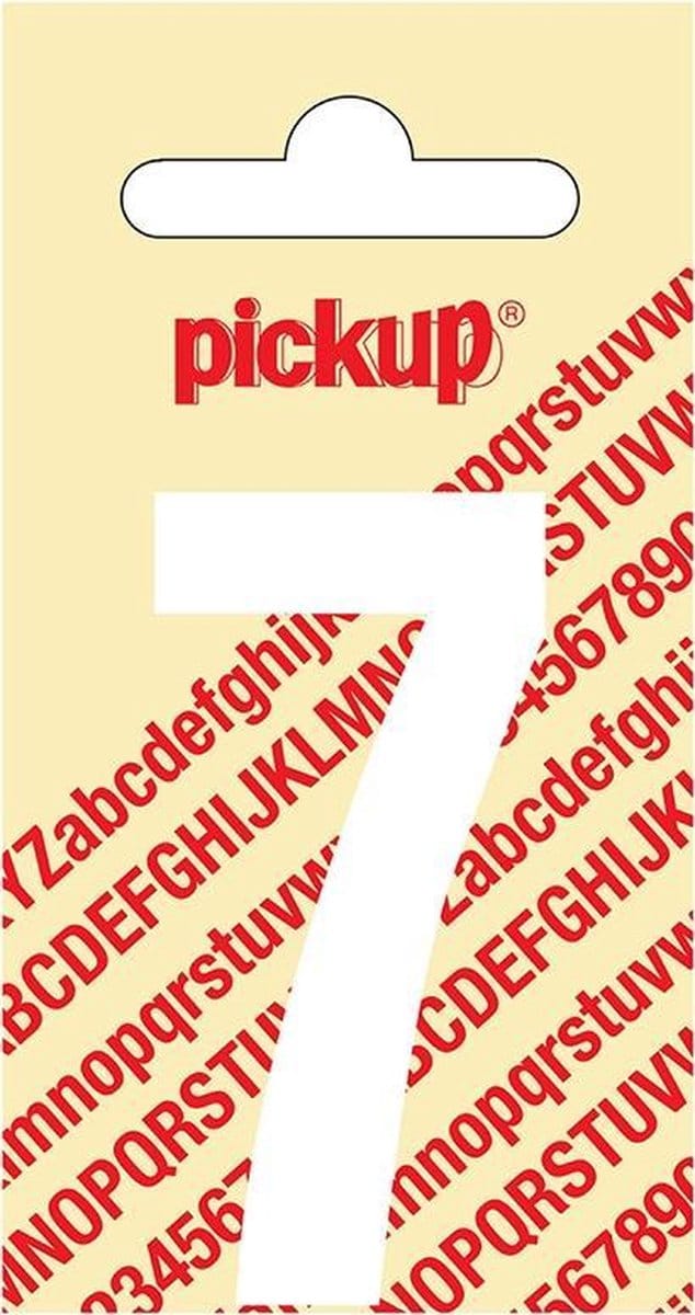 Pickup plakcijfer Nobel 60 mm wit 7 - 310120607