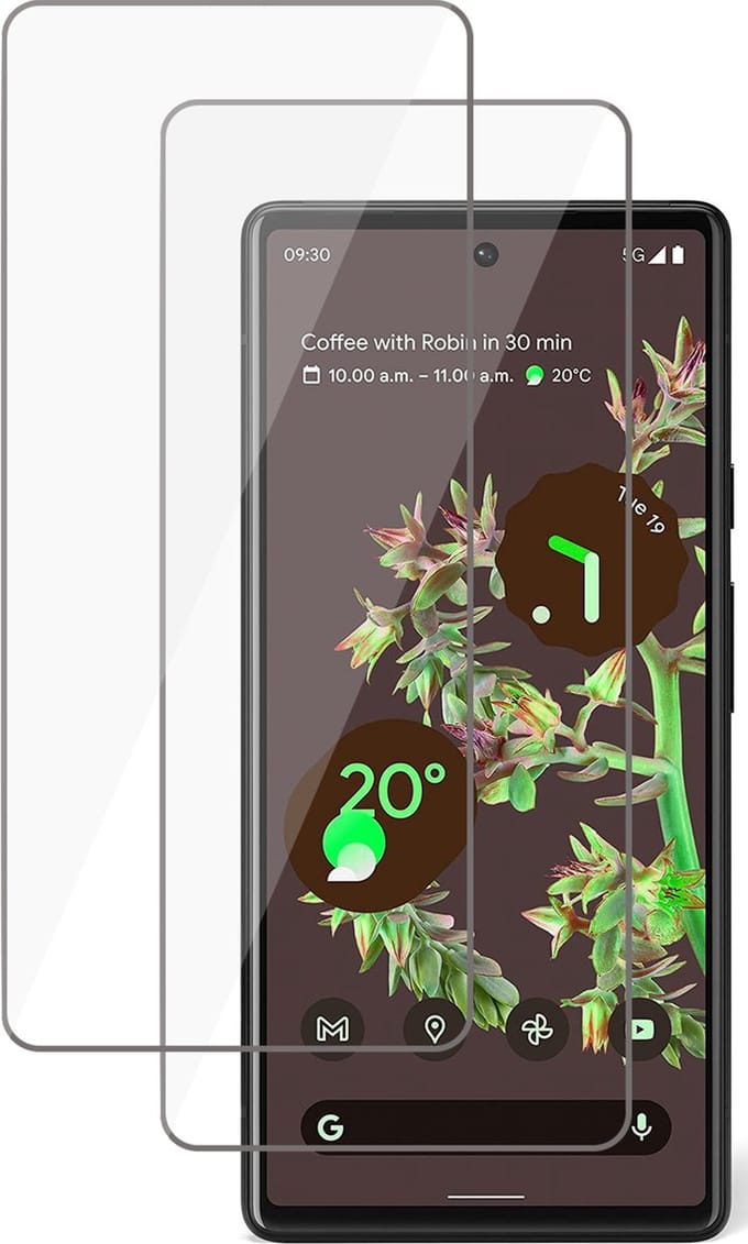 Screenprotector geschikt voor Google Pixel 6a - Tempered Glass Screen Protector - 2 Stuks