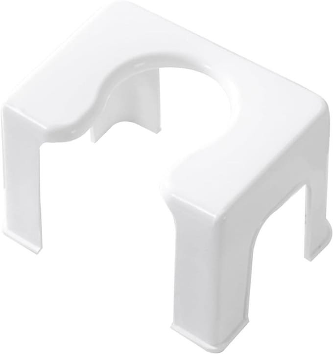Toiletkruk - Opstapje Badkamer - Ondersteuning Zitten - Antislip Ontwerp - 34 x 24 x 24 cm - Wit