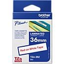 Brother lint beletteringssysteem TZe-262, 36 mm, wit/rood