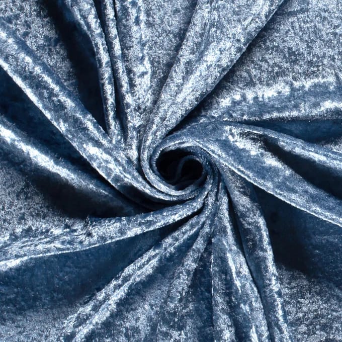 Velour de Panne Uni – Indigo Blauw – Glimmend & Zacht – 165 g/m² – 147 cm Breed – Per Meter