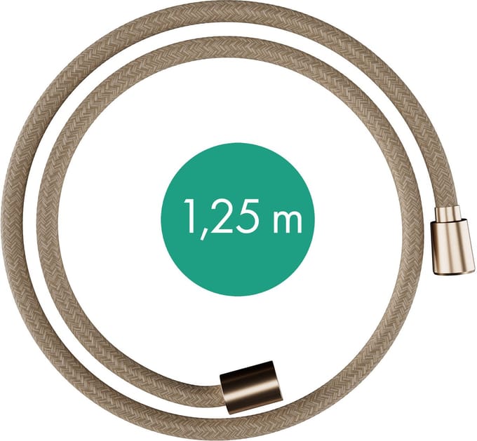 Hansgrohe Designflex doucheslang textiel 1/2x125cm m. anti-knikbescherming brushed bronze