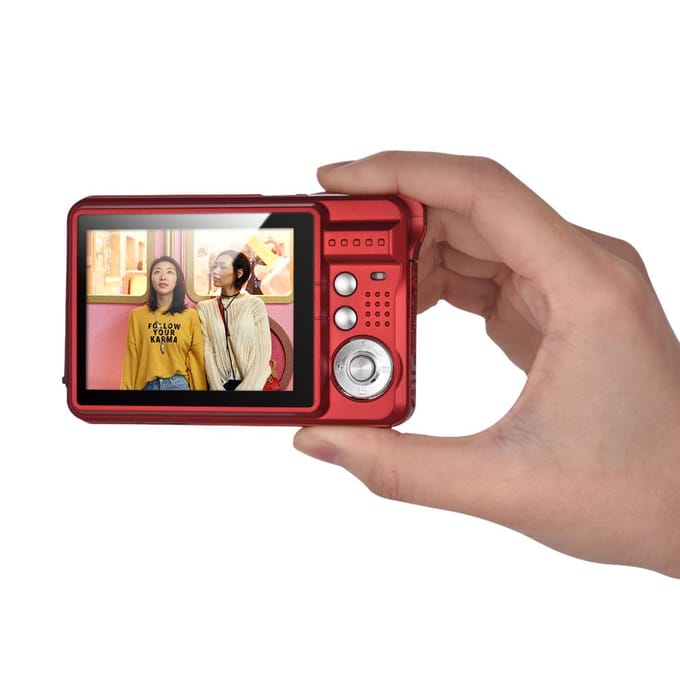 Andoer 18M 720P HD digitale camera videocamera met 2 oplaadbare batterijen 8x digitale zoom