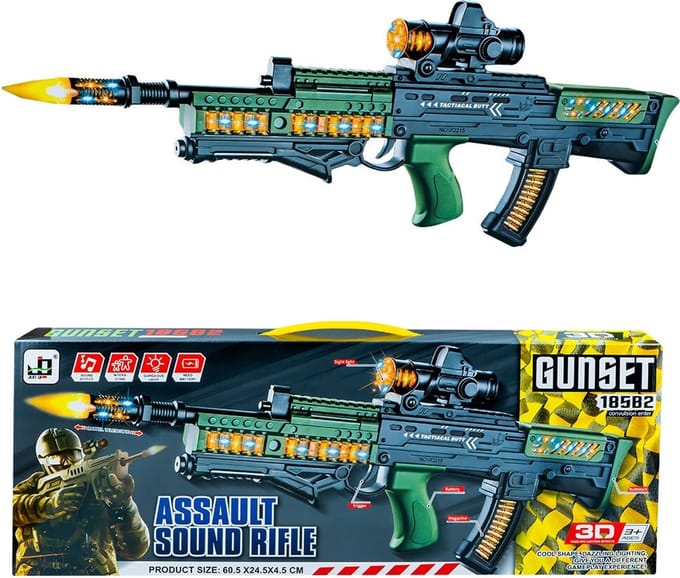 CX Assault Sound Rifle - Speelgoed geweer met schietgeluid en licht - 60 cm