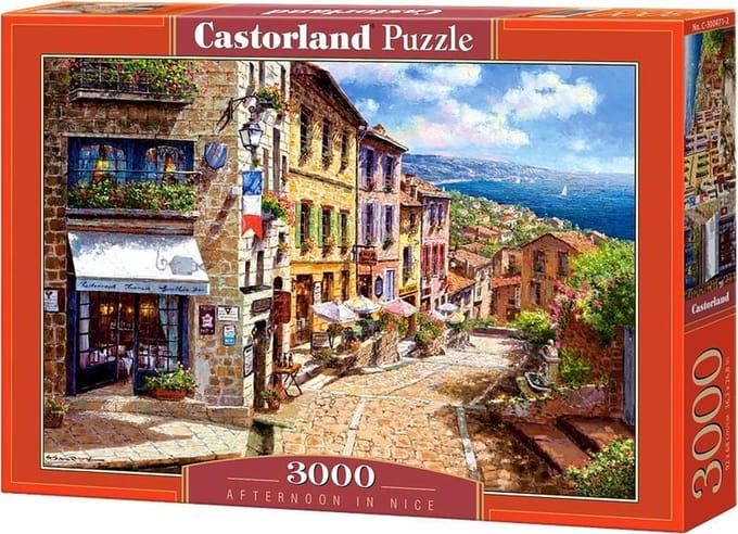 Castorland Afternoon in Nice – Puzzel – 3.000 stukjes – Satijnen afwerking – Perfecte pasvorm – Europese kwaliteit