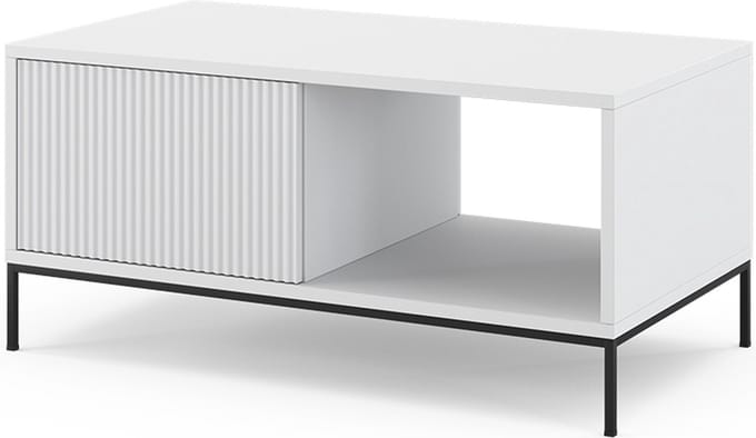 Vicco Eliza Salontafel – 90 x 50 cm met één lade Wit