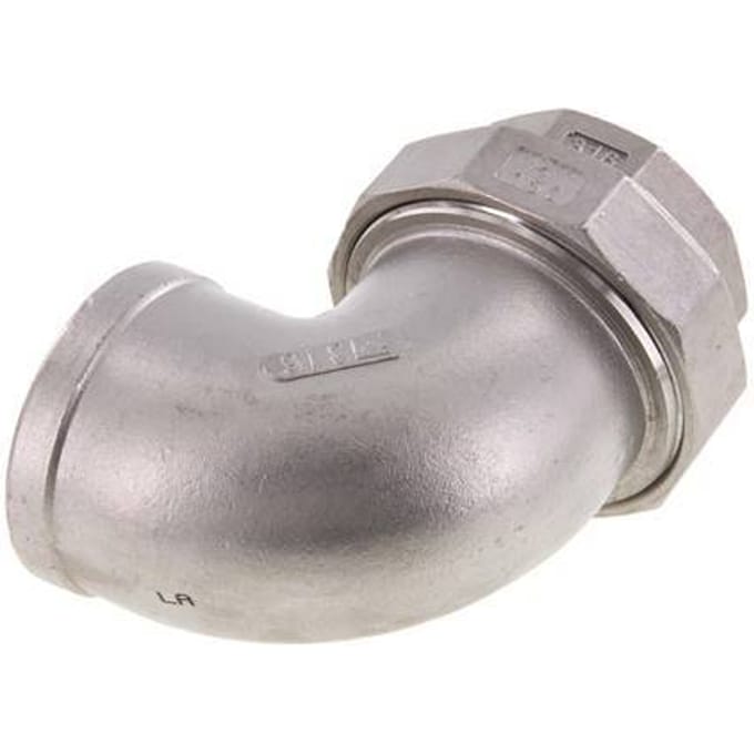 90° Aansluiting Wartelmoer Rp2'' Binnendraad RVS Conische Dichting 16bar