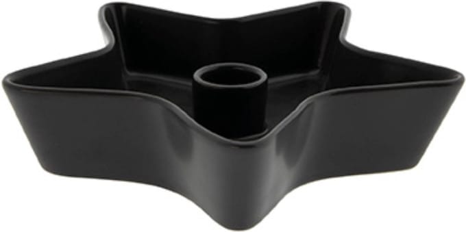 BC | Candleholder | Kaarshouder | Matt Black | Star shaped | Ster vormig | Kerst | Christmas |