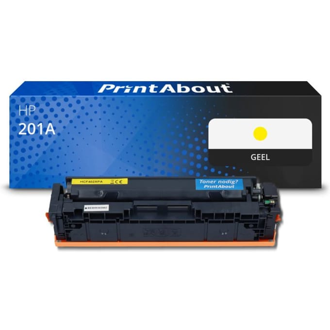 PrintAbout huismerk Toner 201A (CF402A) Geel Geschikt voor HP