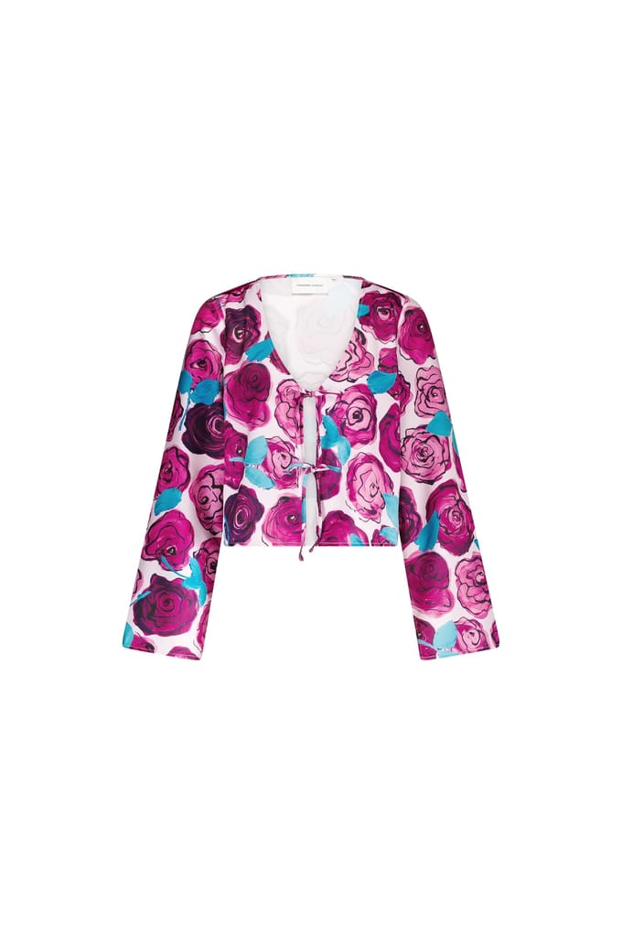 Fabienne Chapot Bowie Blouse Pink Darling/azure B Maat: 40 | Blouses Outlet | Dames | Roze