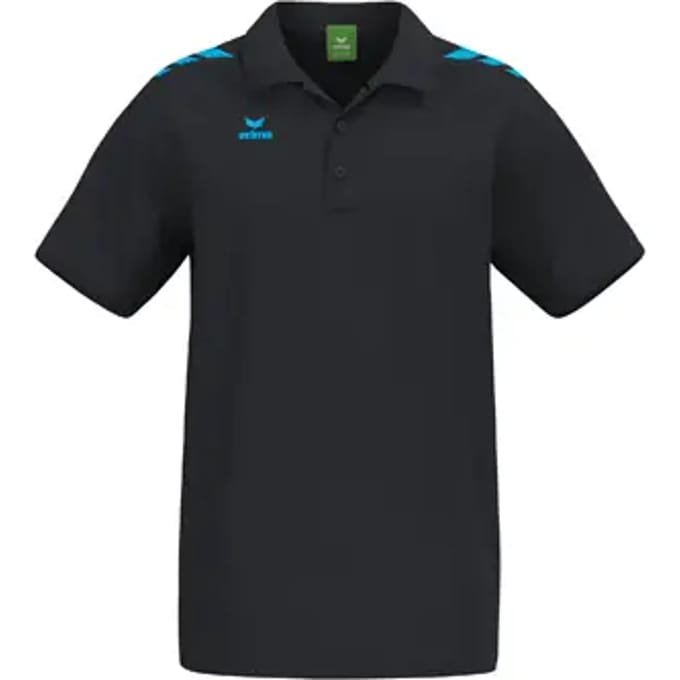 Erima Cmpt 3 Wings Polo Heren - Zwart / Curaçao | Maat: S