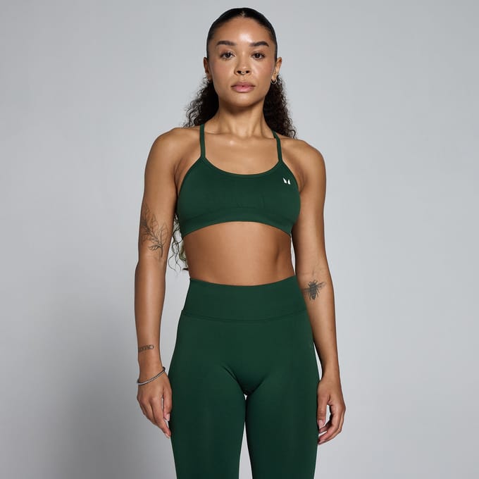MP Women's Lift Seamless Strappy Bra - Dark Emerald - S