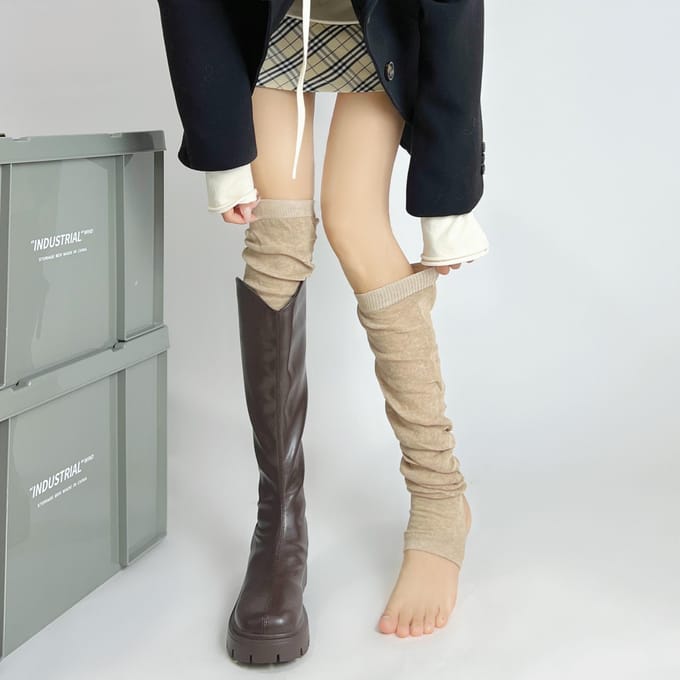 Mode Voet Sokken Dames Herfst Beenwarmers Sokken Kuit Sokken koffie